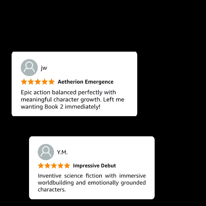 Five-star reader reviews: Aetherion Emergence and Impressive Debut